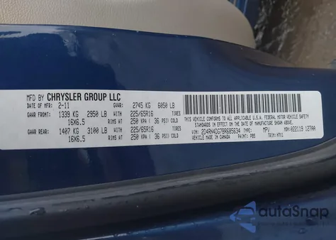 2011 Dodge Grand Caravan Express z USA, uszkodzony, nr VIN 2D4RN4DG7BR685634